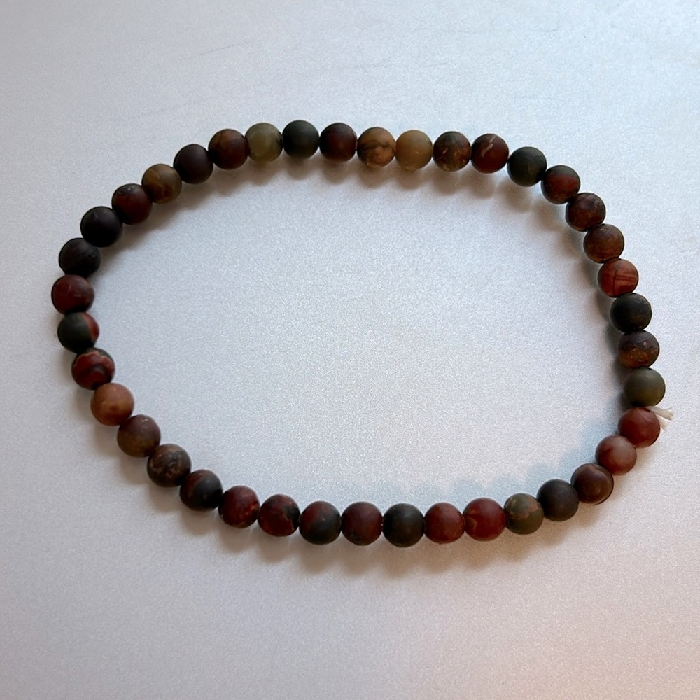 Brown Stone Stretch Bracelet